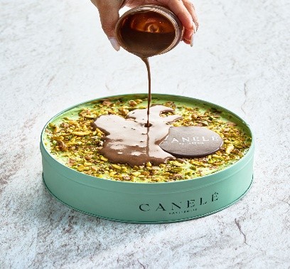 Pistachio Chocolate Kunafa Tin Box